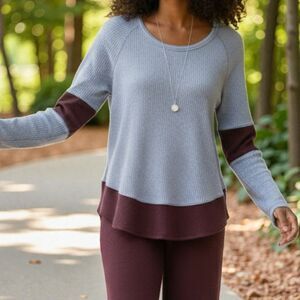 We the Free Scandi Girl Light Blue / Purple Diamond Dozen Thermal Size Med